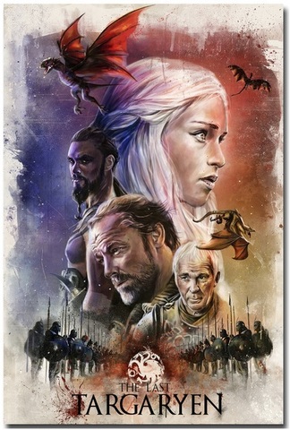 Постер Арт Игра Престолов Дейенерис Таргариен — Poster Art Game of Thrones Daenerys Targaryen