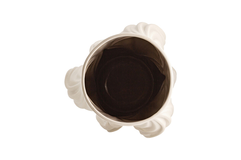 Ваза для цветов 35.5см Home & Style Волны Edit серо-бежевая