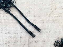 Шнур, ш. 6 мм, L 128 см, чёрный с чёрным