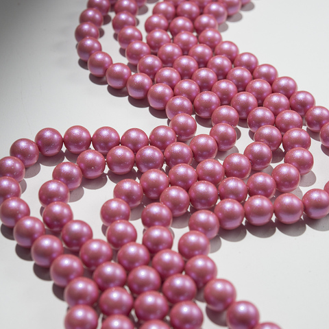 Жемчуг Майорка, оттенок "Hot Pink", шар 8мм, перламутрово-сатиновое улучшенное покрытие