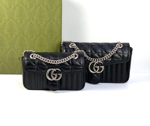 Сумка на плечо Gucci GG Marmont маленького размера черный