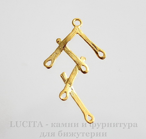 Коннектор (1-5) 29х19 мм (цвет - золото)