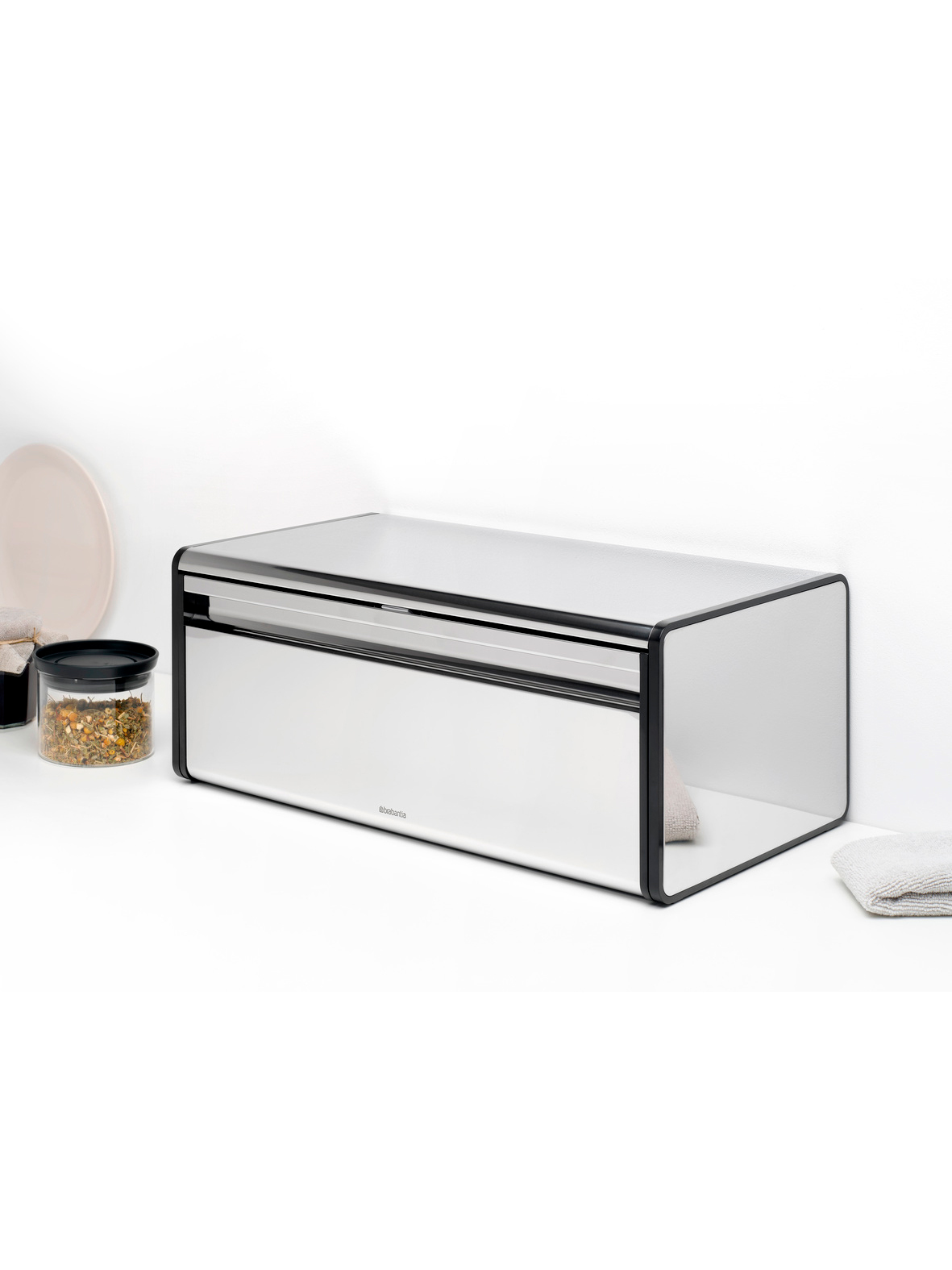 Хлебница с откидной крышкой, Стальной полированный, арт. 236846 - фото 3