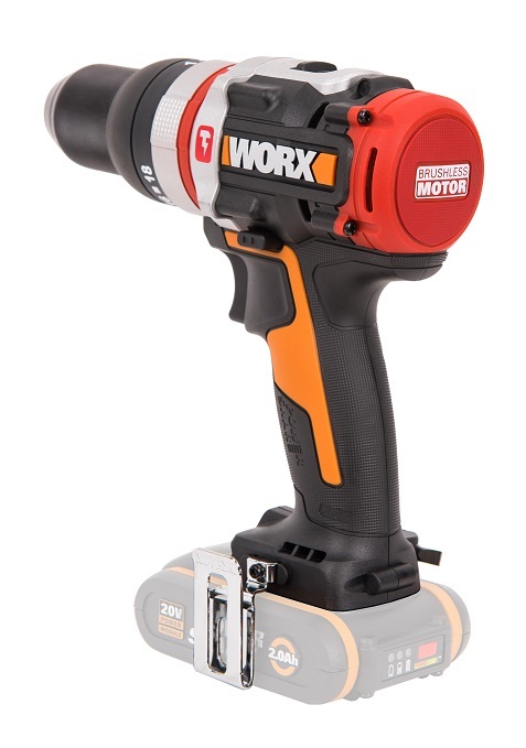 Дрель-шуруповерт ударная аккумуляторная WORX WX354.9, 20В, 60Нм, бесщеточная, без АКБ и ЗУ