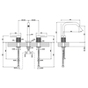 Gessi 316 Смеситель для раковины на 3 отверстия, без донного клапана, излив 156мм, h=201мм, цвет: steel brushed 54412#239
