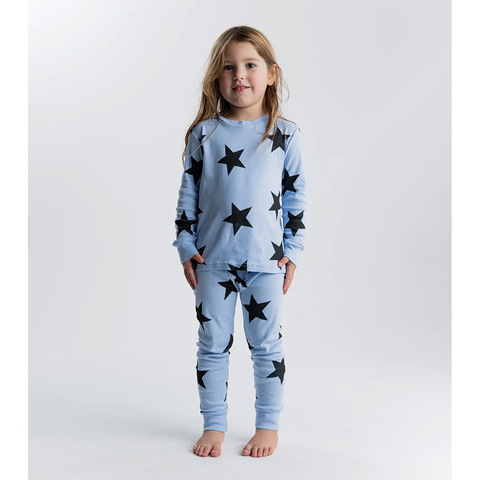 Пижама NUNUNU для девочек и мальчиков (Star Foggy Blue)