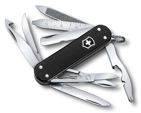 Нож-брелок Victorinox Alox MiniChamp (0.6381.23) 58 мм., алюминиевая рукоять, чёрный - Wenger-Victorinox.Ru