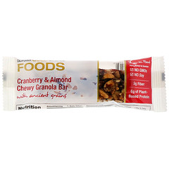 California Gold Nutrition, Foods, жевательные батончики-мюсли с клюквой и миндалем, 12 батончиков весом 1,4 унции (40 г) каждый