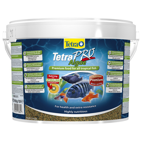 Tetra Pro Algae Crisps раст.корм для всех видов рыб в чипсах (10 л)