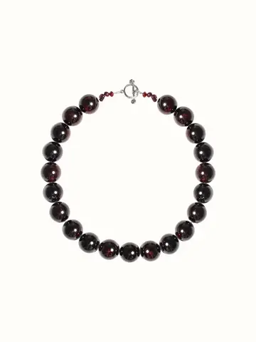 Бусы из крупных натуральных гранатов