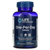 Мультивитамины для приема один раз в день, One-Per-Day Multivitamin, Life Extension, 60 таблеток 1