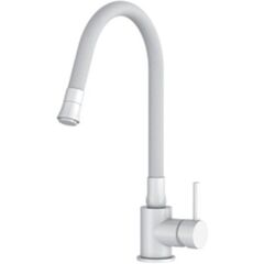 Смеситель для кухни, Frap, гибк излив, с картриджем, бел, F40994-8