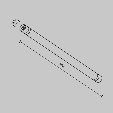 Соединитель для трековой системы 492мм Maytoni SHELF CA011-L500-B