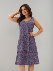 Платье П-012/синий-веткиягодки