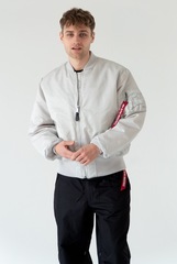 Бомбер Alpha Industries MA-1 Light Grey (Светло-серый)