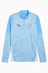 Кофта Puma Manchester City 25/26 Training 1/4 Zip Top - голубой