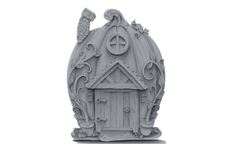 Силиконовый молд № 437 Домик 2 D( серия домики для гномов и фей)