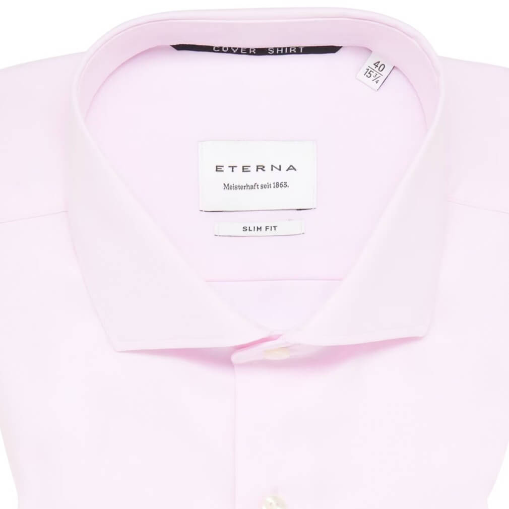 Сорочка мужская Eterna Slim Fit 8817-F182-50 из твила розовая