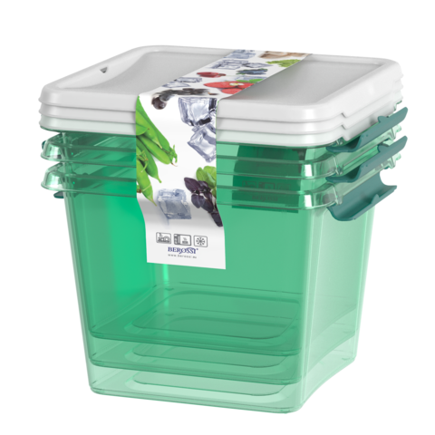 Набор контейнеров Monaco, 1,5 л, мята полупрозрачный