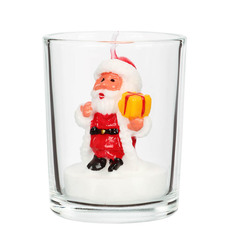 Свеча новогодняя в стеклянном стакане 5x6 см
