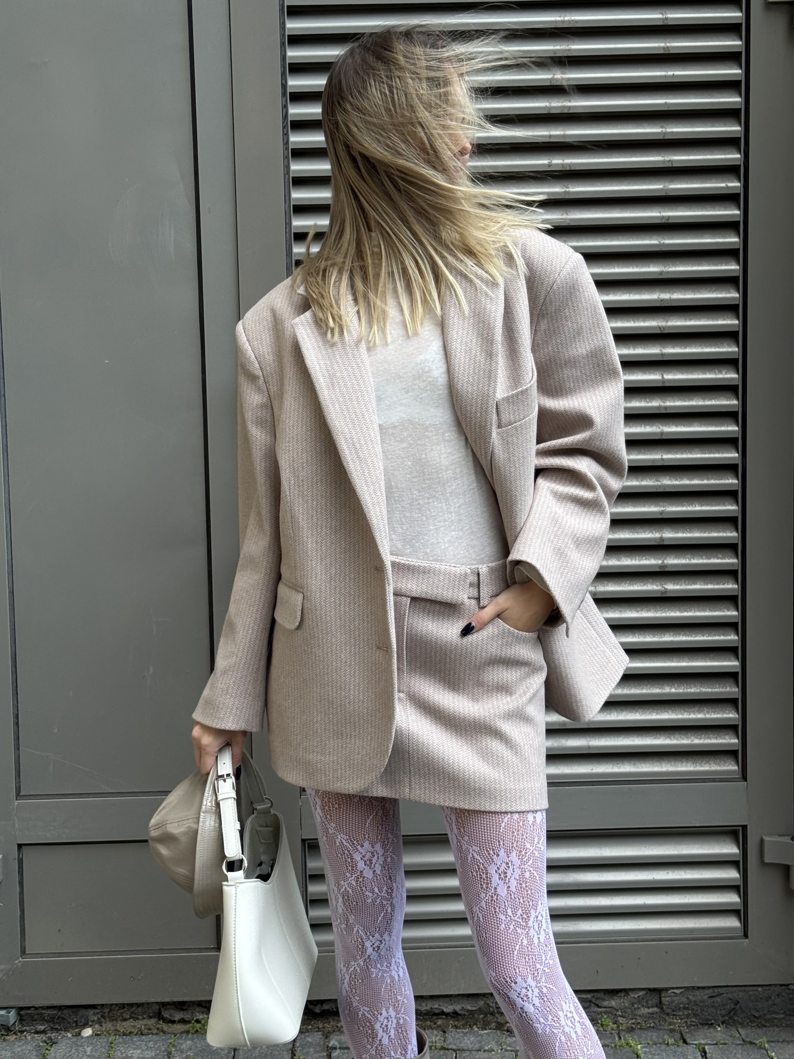 Пиджак с мужского плеча Hill, Бежевый