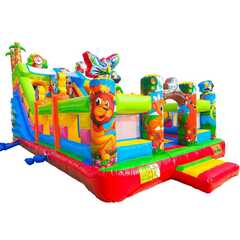 Коммерческий надувной батут «Звериная команда 2», 9х5х5 м