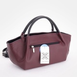 Сумка Саломея 362 гладкий бордо + черный