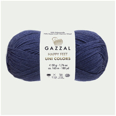 GAZZAL Happy Feet Uni Colors (75% мериносовая шерсть, 25% полиамид, 50гр/165м)