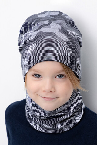 комплект  для мальчика  К 8125/св.серый меланж,милитари в полоску