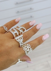 16732 -Кольцо FARANDOL из не родированного серебра с замком тогл