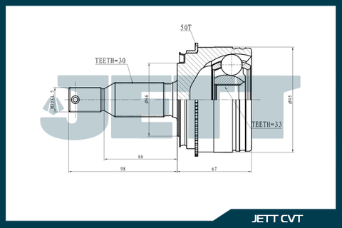 ШРУС внешний JETT V41-0004 ABS