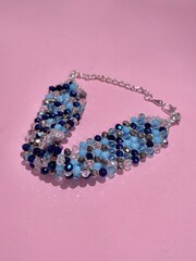 Браслет сине-голубые кристаллы