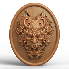 Силиконовый молд № 481 Медальон Голова Демона , маска Хання