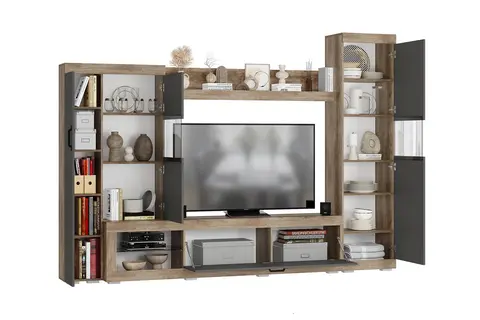 Гостиная Тесла дуб каньон / графит