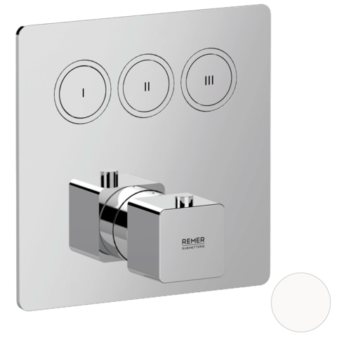 Remer AU99D3KBBO Смеситель термостатический для душа Remer Absolute AU99D3KBBO, белый матовый