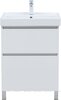 Aquanet 345375 Тумба с раковиной Вега 60 (Ирис) напольная 2 ящ. цв. белый глянец (345375)
