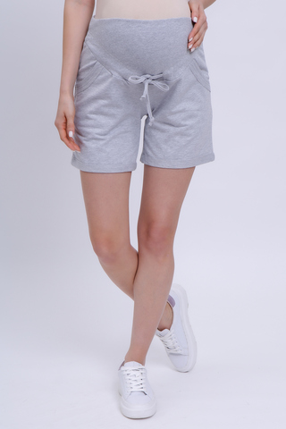 Шорты для беременных 16335 серый меланж
