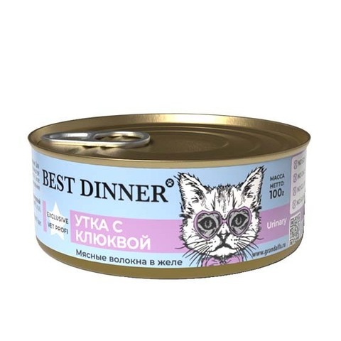 Консервы для кошек Best Dinner Exclusive Vet Profi Urinary с Укткой и клюквой