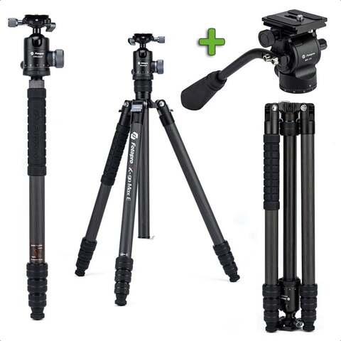 FOTOPRO Tripod X-go Max E+62Q-MH2A профессиональный карбоновый