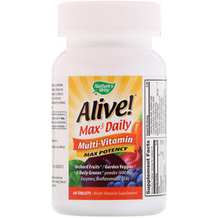 Nature's Way, Alive! Max3 Daily, мультивитамины, 60 таблеток
