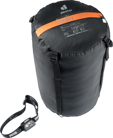 Картинка спальник Deuter orbit -5° l Mandarine/Ink - 3