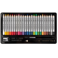 Карандаши восковые акварельные KOH-I-NOOR WAX AQUARELL 8284, 24цв, металлическая коробка