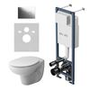Am.Pm IS110151.DX15C1700 ErgoFit Инсталляция с клав L глянц хром с подвес унит Willow без ободка с сиденье
