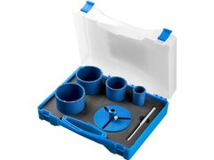 ЗУБР 6 шт, 33, 53, 67, 73 мм, карбид вольфрама, набор кольцевых коронок, Профессионал (33350-H6)