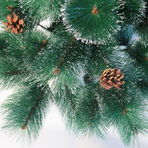 Ель искусственная, новогодняя, заснеженная со встроенной гирляндой Green Trees 35 см.