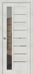 Межкомнатная дверь экошпон Порта-27 Bianco Veralinga зеркало Mirox Grey, elporta (Браво)