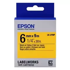652002 Картридж EPSON с лентой LK2YBP (пастельная 6мм, Желт./Черн.)