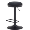 Барный табурет Zaib, 58-80 см, черный шенилл, черная ножка