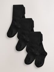 Колготки хлопковые для девочки Next Q95-723, 3 шт., Черный