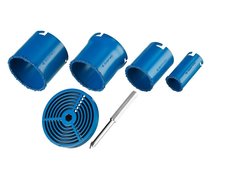 ЗУБР 6 шт, 33, 53, 67, 73 мм, карбид вольфрама, набор кольцевых коронок, Профессионал (33350-H6)